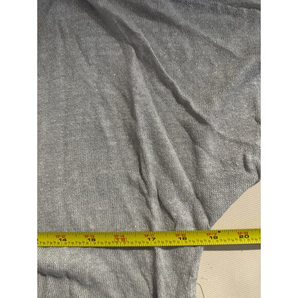 NWT - Chico's Women's Silver Metallic Tie-Front Pullover Sweater Size 0 - Picture 7 of 8
